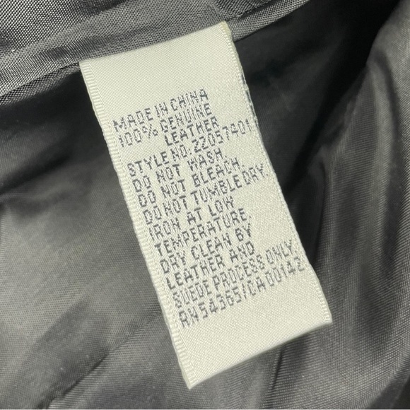 BIANCA Nygard Black Genuine Leather Moto Jacket Size 6 - Picture 6 of 6